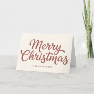 Cartes Pour Fêtes Annuelles Joyeux Noël écriture minimale Boho