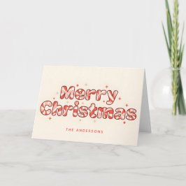 Cartes Pour Fêtes Annuelles Joyeux Noël écriture rétro menthe
