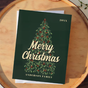 Cartes Pour Fêtes Annuelles Joyeux Noël Élégant Arbre de Noël Moderne