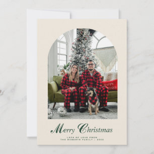 Cartes Pour Fêtes Annuelles Joyeux Noël Elegant Arc Photo