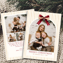 Joyeux Noël Élégant Rayé 5 Photo
