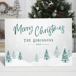Cartes Pour Fêtes Annuelles Joyeux Noël élégant rustique Country Winter Tree