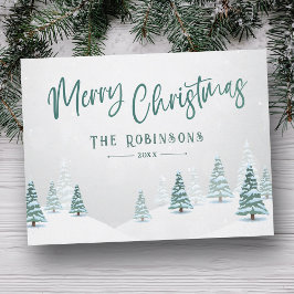 Cartes Pour Fêtes Annuelles Joyeux Noël élégant rustique Country Winter Tree