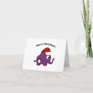 Cartes Pour Fêtes Annuelles Joyeux Noël ! Éléphant de Noël