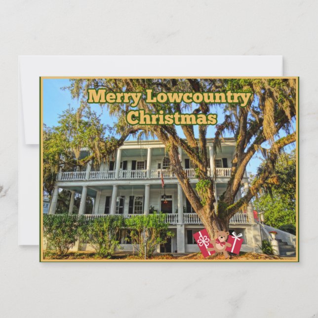Cartes Pour Fêtes Annuelles Joyeux Noël en Caroline du Sud (Devant)