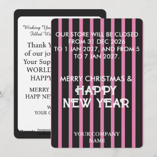 CARTES POUR FÊTES ANNUELLES JOYEUX NOËL ENTREPRISE PERSONNALISÉE MODERNE ÉLÉGA