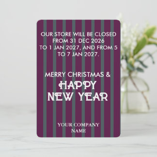 CARTES POUR FÊTES ANNUELLES JOYEUX NOËL ENTREPRISE PERSONNALISÉE MODERNE ÉLÉGA