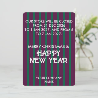 CARTES POUR FÊTES ANNUELLES JOYEUX NOËL ENTREPRISE PERSONNALISÉE MODERNE ÉLÉGA