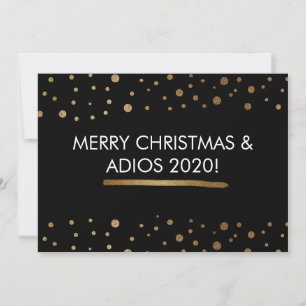 Cartes Pour Fêtes Annuelles Joyeux Noël et Adios 2020 Funny Holiday