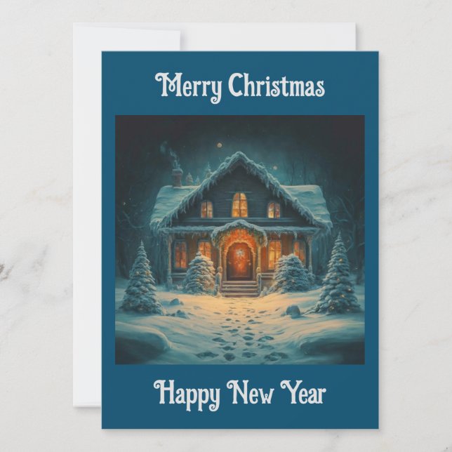 Cartes Pour Fêtes Annuelles Joyeux Noël et Bonne Année (Devant)