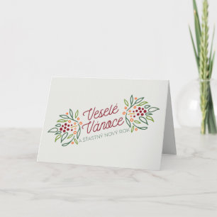 Cartes Pour Fêtes Annuelles Joyeux Noël et Bonne Année en langue tchèque