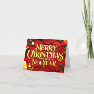 Cartes Pour Fêtes Annuelles "Joyeux Noël et Bonne Année" Festif