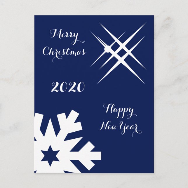 Cartes Pour Fêtes Annuelles Joyeux Noël Et Bonne Année personnalisable (Devant)