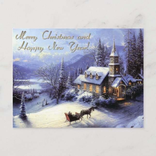 Cartes Pour Fêtes Annuelles joyeux noël et heureux nouvel an (Devant)