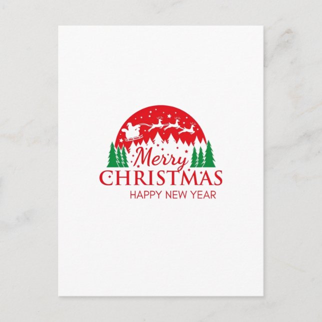 Cartes Pour Fêtes Annuelles joyeux noël et heureux nouvel an (Devant)
