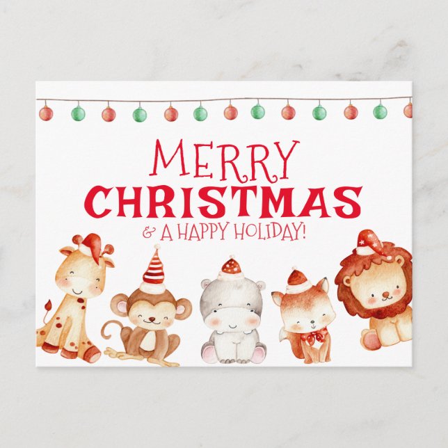 Cartes Pour Fêtes Annuelles Joyeux Noël et Joyeuses fêtes (Devant)