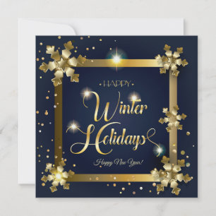 Cartes Pour Fêtes Annuelles Joyeux Noël et Nouvel An ! Luxe Or 2024