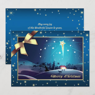 Cartes Pour Fêtes Annuelles Joyeux Noël. Étoile de Bethléem