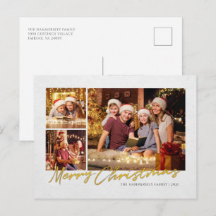 Cartes Pour Fêtes Annuelles Joyeux Noël Famille Multi Photo