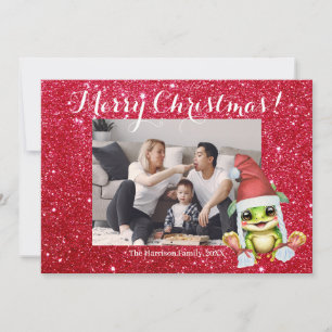 Cartes Pour Fêtes Annuelles Joyeux Noël Famille Photo mignonne
