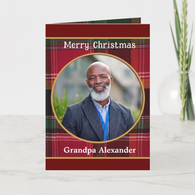 Cartes Pour Fêtes Annuelles Joyeux Noël Famille Photo Vacances Personnalisées (Devant)