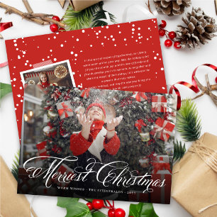 Cartes Pour Fêtes Annuelles Joyeux Noël Fantastique Script Calligraphie