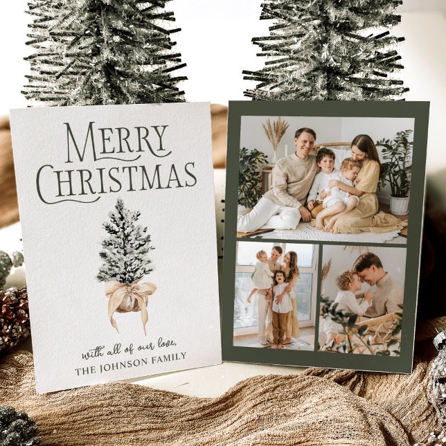 Cartes Pour Fêtes Annuelles Joyeux Noël Farmhouse Photo (Créateur téléchargé)