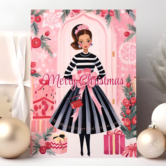 Cartes Pour Fêtes Annuelles Joyeux Noël Fashion Dol (Créateur téléchargé)