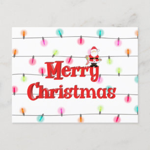 Cartes Pour Fêtes Annuelles Joyeux Noël Festif Lumières de vacances avec Père 