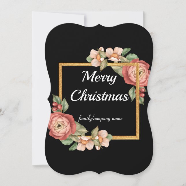 Cartes Pour Fêtes Annuelles Joyeux Noël Festif vacances Conception cadeau (Devant)