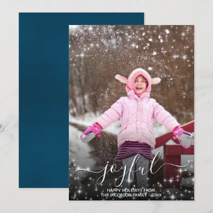 Cartes Pour Fêtes Annuelles Joyeux Noël Festive Stars Photo Bleu