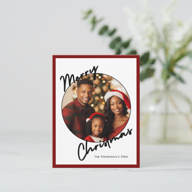 Cartes Pour Fêtes Annuelles Joyeux Noël Fête de la photo personnalisée (Debout devant)
