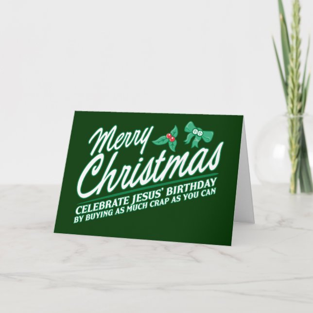 Cartes Pour Fêtes Annuelles Joyeux Noël - Fêtez l'anniversaire de Jésus (Devant)