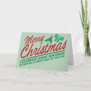 Cartes Pour Fêtes Annuelles Joyeux Noël - Fêtez l'anniversaire de Jésus