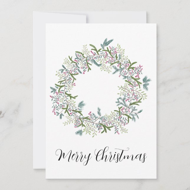 Cartes Pour Fêtes Annuelles Joyeux Noël, fleurs de Noël (Devant)