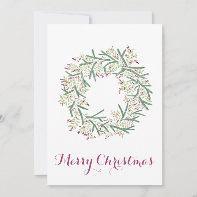 Cartes Pour Fêtes Annuelles Joyeux Noël, fleurs de Noël (Devant)