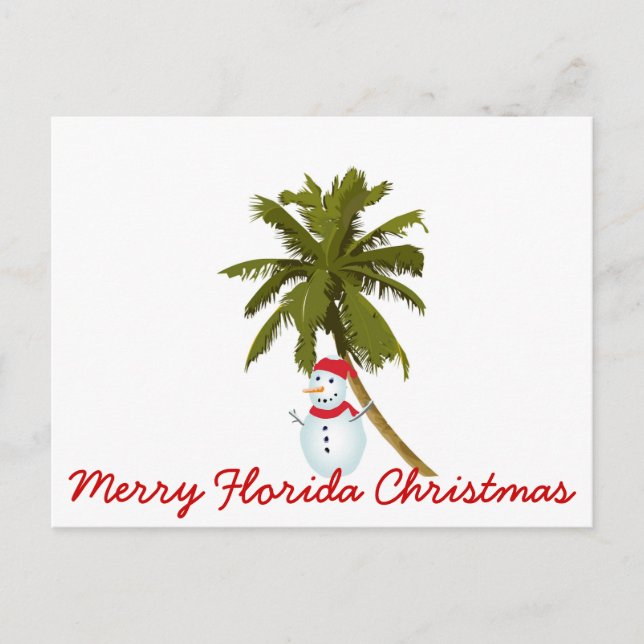 Cartes Pour Fêtes Annuelles Joyeux Noël Floride (Devant)