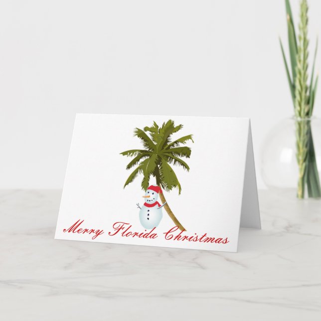 Cartes Pour Fêtes Annuelles Joyeux Noël Floride (Devant)