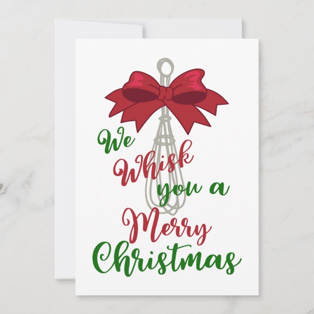 Cartes Pour Fêtes Annuelles Joyeux Noël Fouetté (Devant)