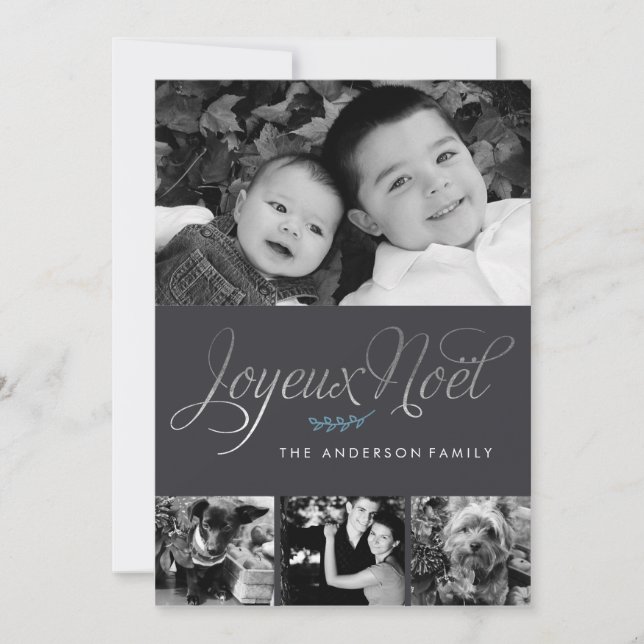 Cartes Pour Fêtes Annuelles Joyeux Noel Français Noël (Devant)