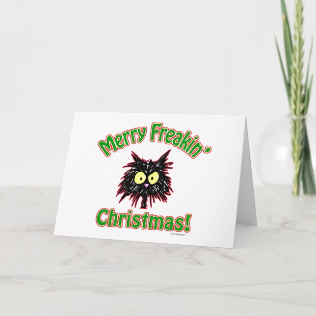 Cartes Pour Fêtes Annuelles Joyeux Noël Freakin (Devant)