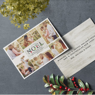 Cartes Pour Fêtes Annuelles Joyeux Noel French Modern Christmas Photos Collage
