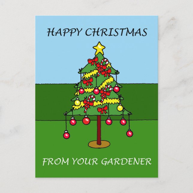 Cartes Pour Fêtes Annuelles Joyeux Noël from Your Gardener (Devant)