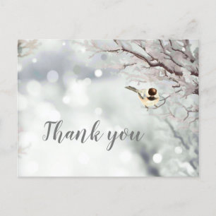 Cartes Pour Fêtes Annuelles Joyeux Noël Frost Oiseau Merci