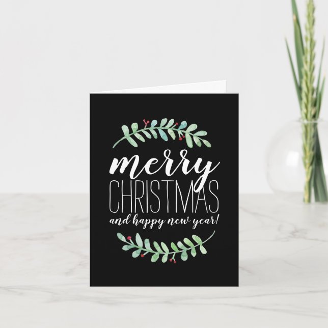 Cartes Pour Fêtes Annuelles Joyeux Noël Garland (Devant)