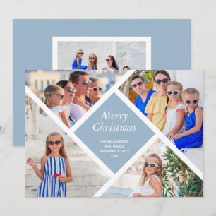 Cartes Pour Fêtes Annuelles Joyeux Noël géométrique multiphoto