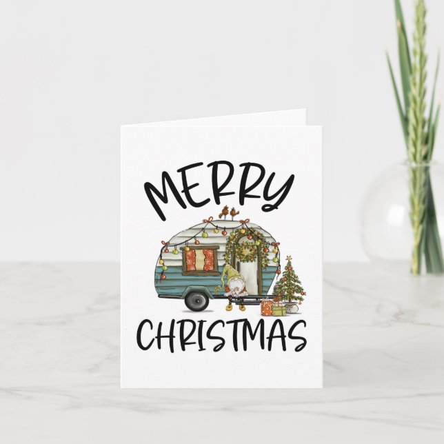 Cartes Pour Fêtes Annuelles Joyeux Noël Gnome (Devant)