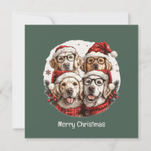 Joyeux Noël Golden Retriever Dogs
