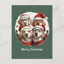 Joyeux Noël Golden Retriever Dogs