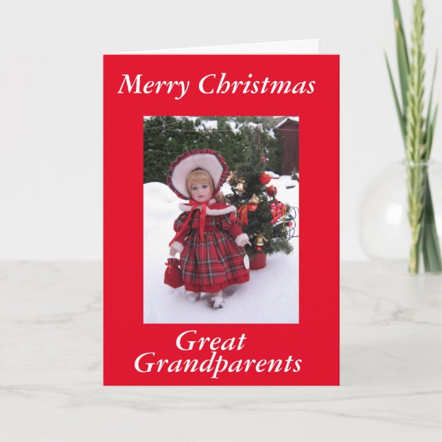 Cartes Pour Fêtes Annuelles Joyeux Noël, grands-parents (Devant)